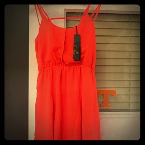 NWT C Luce orange midi dress